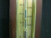 Klass. Banjo Baro-/hygro-/ thermometer,noten,nst,53.5 cm h