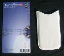 hoesje voor HTC One M7, zgan, wit, afm.binnen 8 x 13.5 cm