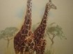 Giraffes tekening (reproduktie) 40 x 43 cm