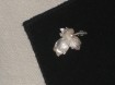 Zilver Broche [Blaadje met Cultive Parel}