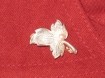 Zilver Broche [Blaadje met Cultive Parel}