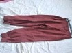 Suede Pantalon/ Broek[Antiloopleer]kleur Bordeau