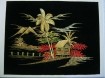 2 Reliefschilderijen gemaakt van riet,Indonesië,gst,lijst
