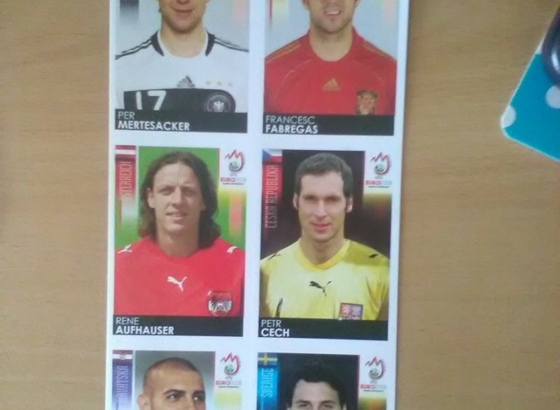 6 Panini plaatjes  Euro 2008