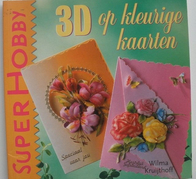 Boekje - 3D op kleurige kaarten