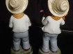 2 beeldjes kindermuzikanten, Italie, gaaf, jr´60