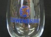 3 Löwenbräu bierglazen op voet, 0.4 liter, NW, met opdruk