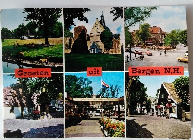 Ansichtkaart - Groeten uit Bergen (NH) - 1989