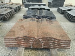 grafstenen / gedenkstenen van gepolijst graniet in boekvorm