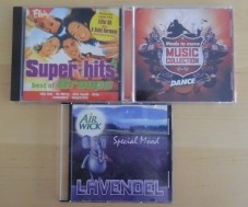 drie reclame CD's van Flair, Shell en Airwick.