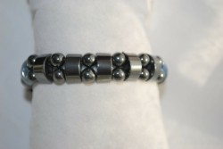 Armband 2 delig elasties Staalsteen