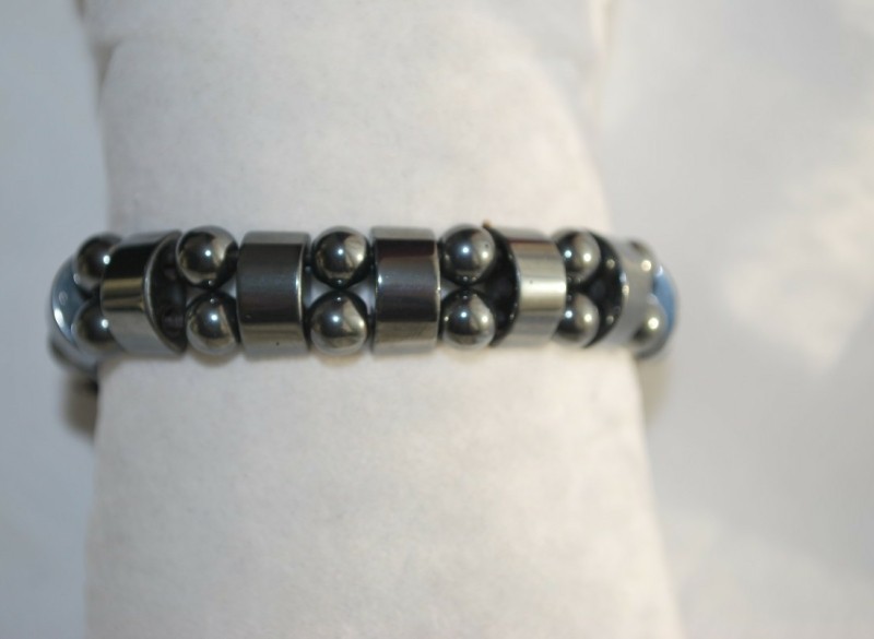 Armband 2 delig elasties Staalsteen
