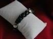Zwart Onix met Zilver Armband [Hartjes]