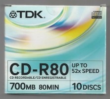 10 Discs TDK. 700 MB