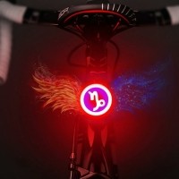 USB Charging Red Blue Color Riding Light Rear Lamp Safety W…
