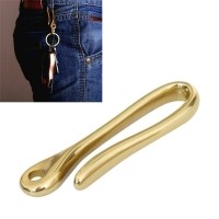 Retro Solid Brass Key Chain Key Ring Belt U Hook Wallet Cha…