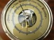 aneroide barometer jr.'60, organische vorm,hooggl.teak,zgst