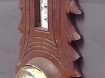 Jugendstil baro-/kwikthermeter, 1910, snijw,hout,gst,47 cm