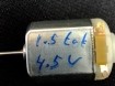 Electro micromotor,1.5 -4.5 volt DC,z.g.a.n,38 mm lang