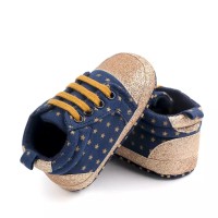 Baby sneakers star jeans Blauw
