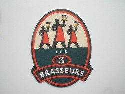 1 bierviltje - Les 3 Brasseurs