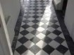 klassieke vloer zwart / wit marmer 20x20 cm verouderd