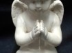 devoot biddende putto/cherubijn, wit, NIEUW, aardewerk,26 c…