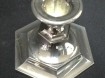 metalen zilverkl.kandelaar,hooggl,9 cm h, diam 10.5 cm,zgst