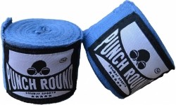 Punch Round™ HQ Bandage Blauw Hand Wraps No Stretch 260 cm…