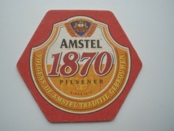 1 bierviltje Amstel - zeshoek