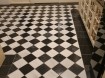 klassieke keukenvloer zwart / wit marmer 20x20 cm