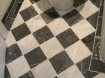 keukenvloer zwart beige marmer 20x20 cm verouderd