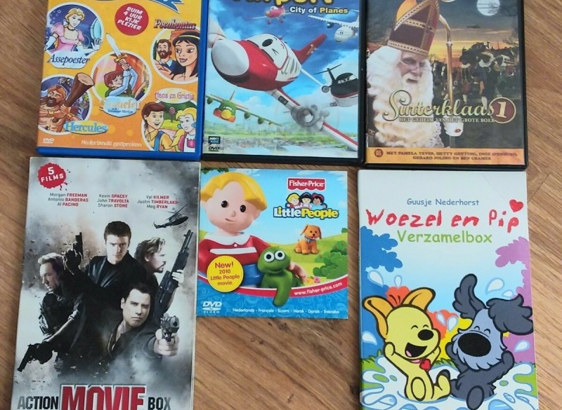 Verschillende films op DVD