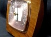 Vintage Barometer,koper rand,hoogglans lak,hout bicolor,zgs…