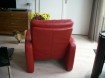 2 mooie rode leren fauteuils van Montell