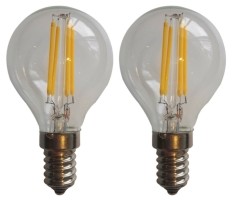 E14 kogellamp G45 2 stuks | LED 4W=40W | warmwit filament 2…
