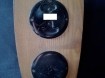 Vintage Baro-/thermometer,messing rand,eiken montuur, zgst