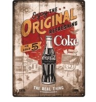 Enjoy the original refreshing coke reclamebord