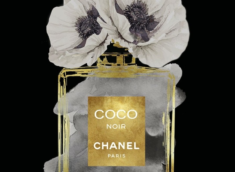 Glasschilderij Coco Chanel Noir | Ter Halle | 137