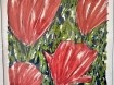 Tulpen zeefdruk van Ad van Hassel Tulpen