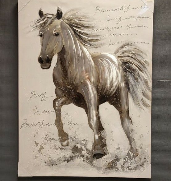 3D Olieverf schilderij Paard van Ter Halle.