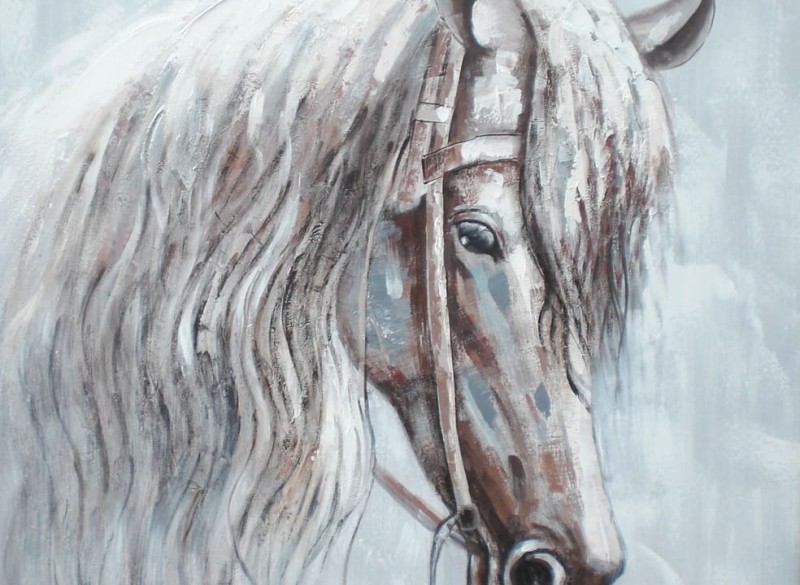 Olieverf schilderij Paard W9107