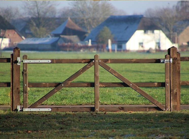 Houten poort Traditioneel | enkel | DURA²