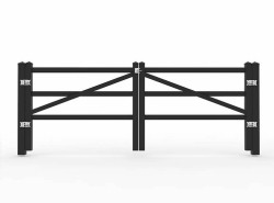 Kunststof poort | dubbel | zwart