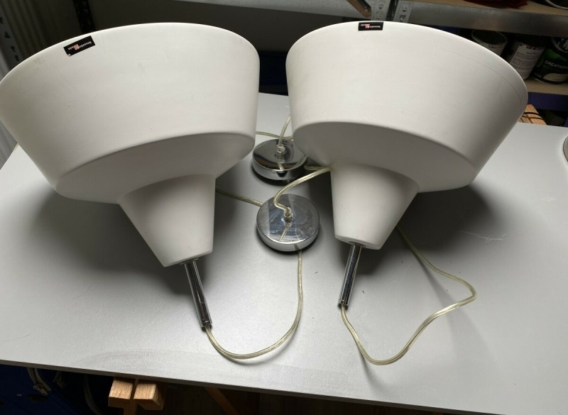 Hanglampen, witte keramieken VT wonen lampen 