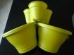 Te koop drie kunststof plantenbakken van Elho (kleur: lime)…