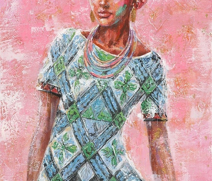 Olieverfschilderij Afrikaanse vrouw | 541