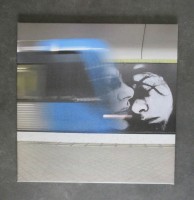 Canvas doek snelheid met foto van metro in Stockholm