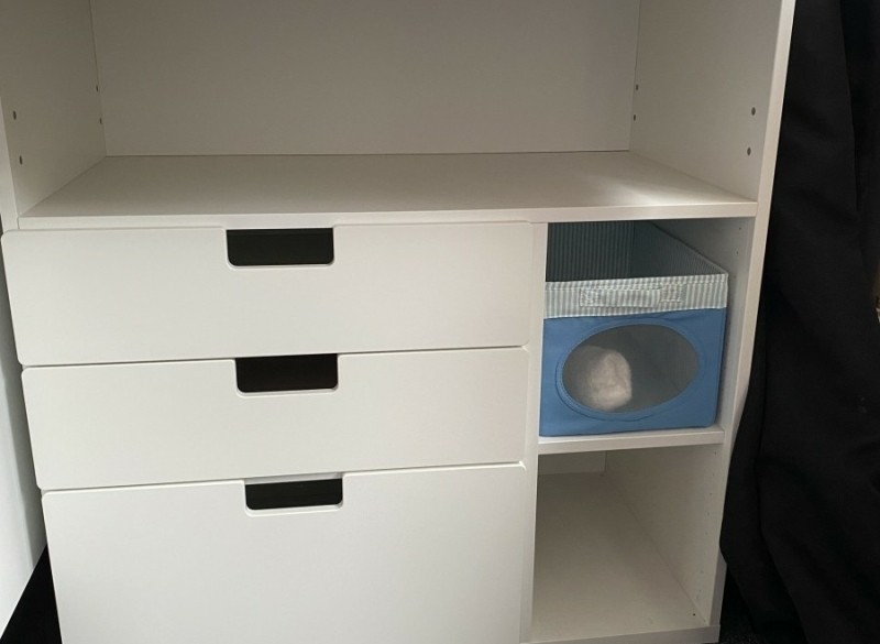 Ikea commode met doorgroei naar bureau 
