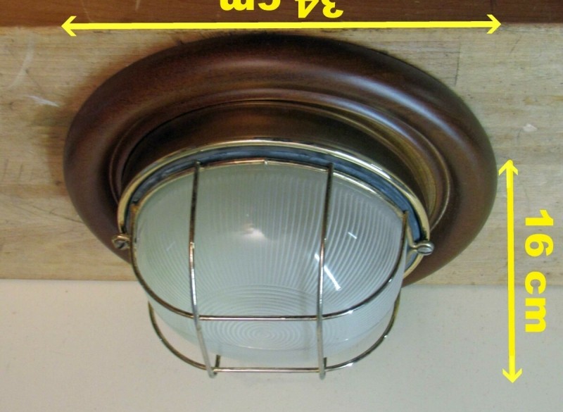 Vintage scheepslamp type plafondlamp 34 cm